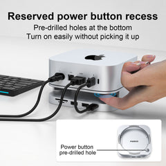 FIDECO USB 4 40Gbps external enclosure All in one main unit expansion dock with stand for Mac Mini 4/4Pro
