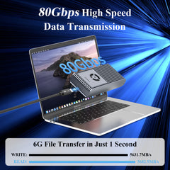 FIDECO 80Gbps M.2 NVMe SSD Enclosure Compatible with Thunderbolt 5