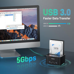 FIDECO aluminum 2 bay 2.5 3.5 inch SATA USB3.0 Hard Drive Docking Station with Offline Clone
