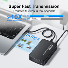FIDECO High-Speed USB 3.0 3.5-Inch Hard Drive Enclosure Fast Shipping