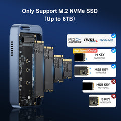FIDECO 80Gbps M.2 NVMe SSD Enclosure Aluminum USB4 External SSD Case for Thunderbolt 5/4