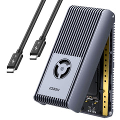 FIDECO USB 4 40Gbps Tool-Free M.2 NVME Thunderbolt 3 SSD Enclosure with cooling Fan