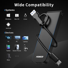 FIDECO 10Gbps usb 3.1 M.2 2230/42/60/80 NVME SSD Enclosure Case