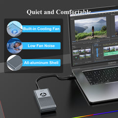 FIDECO 80Gbps M.2 NVMe SSD Enclosure Compatible with Thunderbolt 5