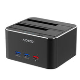 Fideco Dual Multi Function Usb 3.0 Hard Drive Docking Station Sata Hdd Duplicator