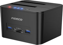 FIDECO SATA 2.5″ 3.5″ HDD SSD USB 3.0 SD TF Card Reader Dock Station