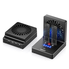 FIDECO 20Gbps M.2 nvme sata 2 bay Docking Station with offline clone and Cooling Fan