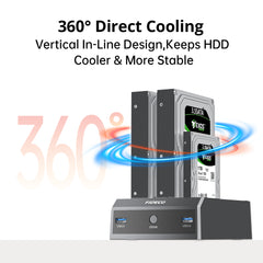 FIDECO 3 BAY SATA 2.5' 3.5' SSD/HDD Docking Station For Data backup