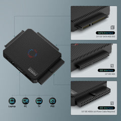 FIDECO USB3.0 TO IDE/SATA Converter SSD HDD Adapter