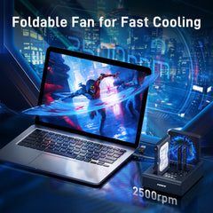 FIDECO 3-Bay Hard Drive Cloner Dock for M.2 NVMe SSD and 2.5"/3.5" SATA Support Offline Clone