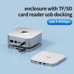 FIDECO Mac Mini M4 Dock usb 4 40Gbps external enclosure for Mac Mini 4/4Pro