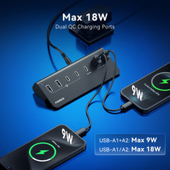 FIDECO 7-Port USB-C Hub 10Gbps with 45W PD Charging