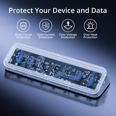 FIDECO 7 Ports USB 3.2 GEN1 Hub,5 Gbps for Gamer/ worker