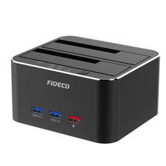 Fideco Dual Multi Function Usb 3.0 Hard Drive Docking Station Sata Hdd Duplicator
